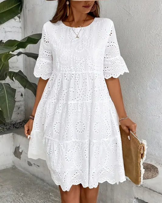 Robe Brodée Courte – Anaëlle