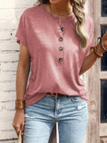 Blouse Unie à Boutons – Alix