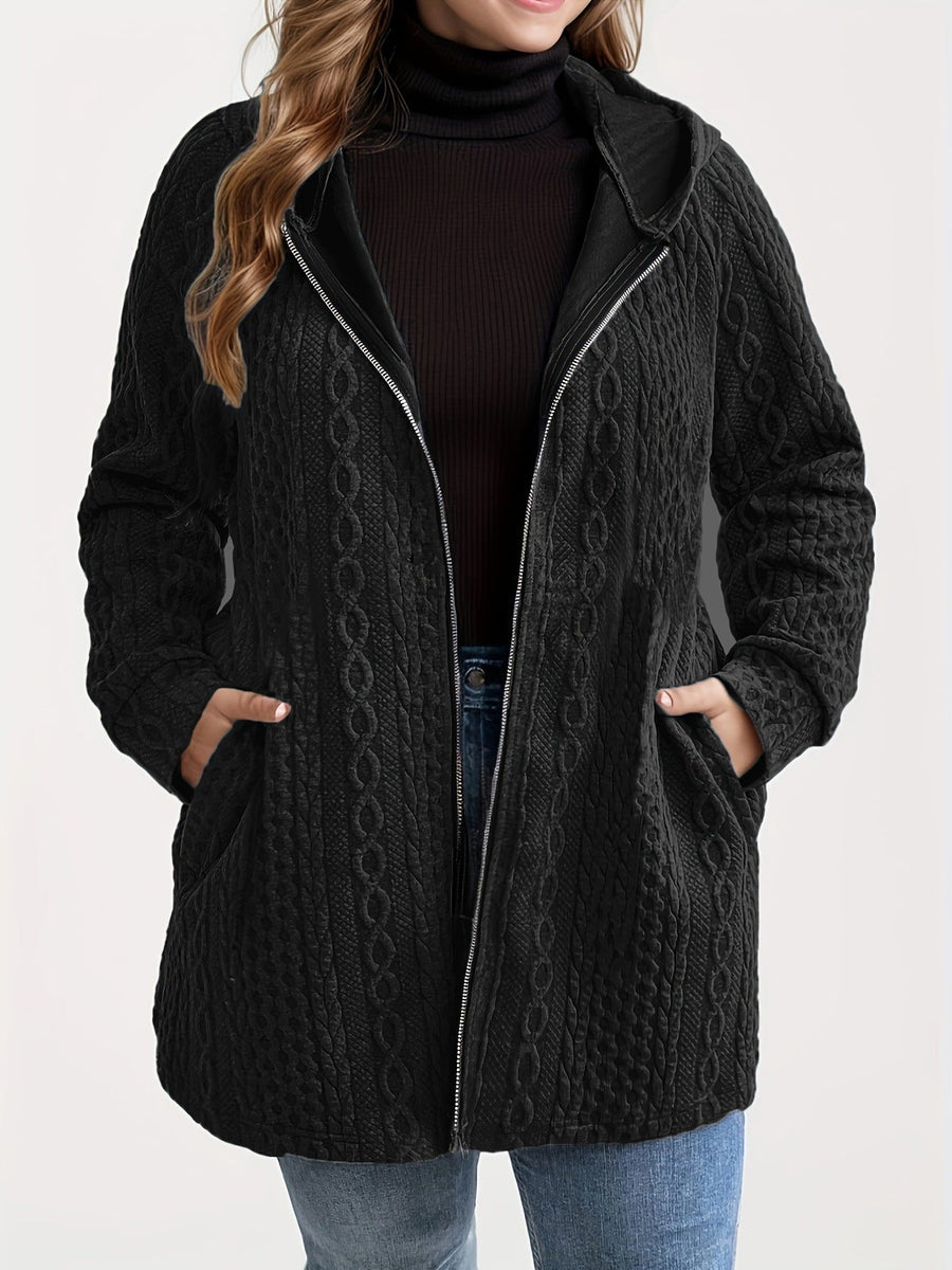 Manteau Texturé Capuche – Suzanne