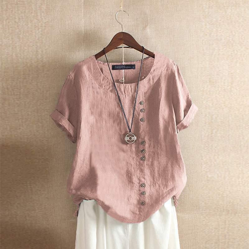 Blouse Unie Asymétrique – Nadine