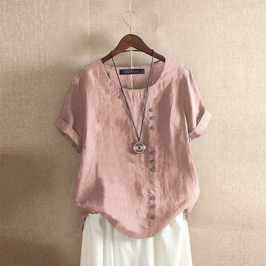 Blouse Unie Asymétrique – Nadine
