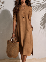 Mila | Robe midi style chemise