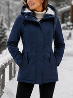 Valentine | Manteau Chaud Deperlant a Capuche