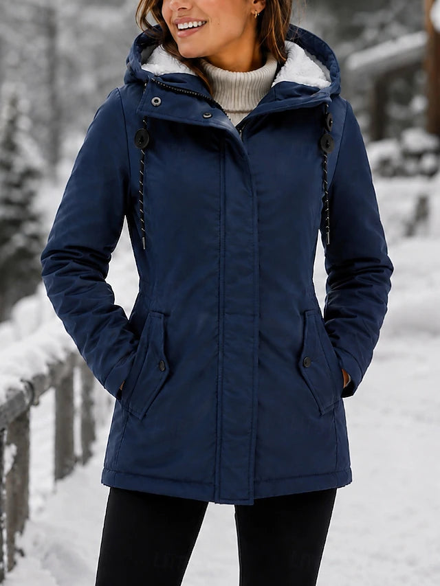 Valentine | Manteau Chaud Deperlant a Capuche