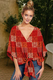 Blouse Imprimée Décolletée – Mireia