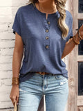 Blouse Unie à Boutons – Alix