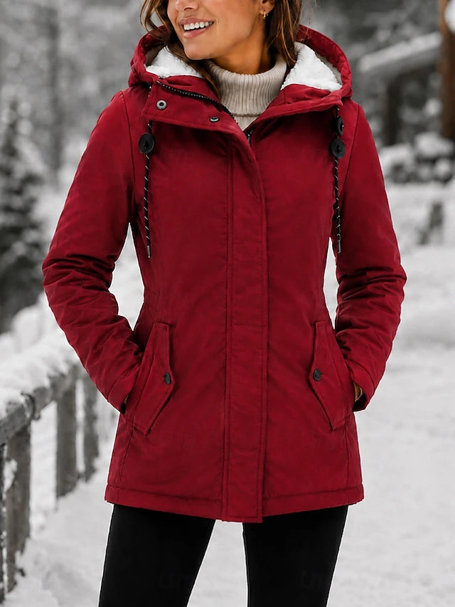 Valentine | Manteau Chaud Deperlant a Capuche