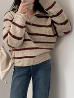 Pull Rayé à Col – Solange