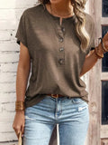 Blouse Unie à Boutons – Alix