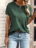 Blouse Unie à Boutons – Alix