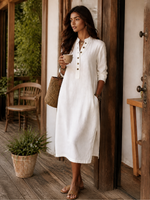 Mila | Robe midi style chemise