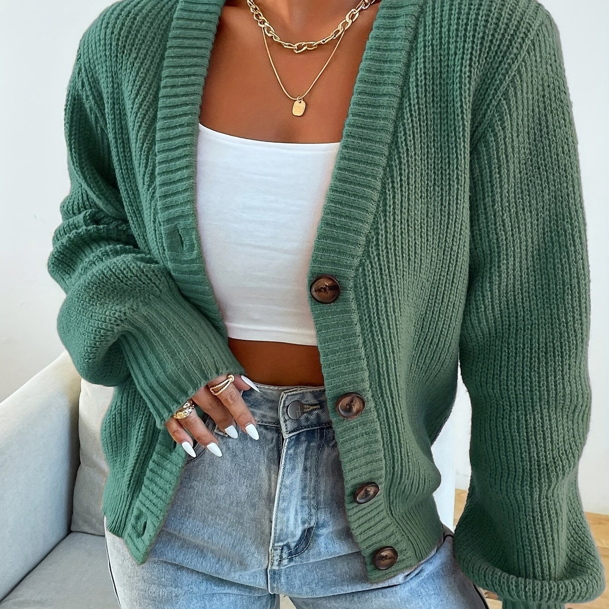 Cardigan Boutonné – Élina