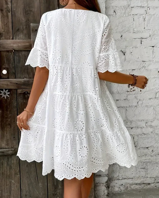 Robe Brodée Courte – Anaëlle