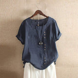 Blouse Unie Asymétrique – Nadine