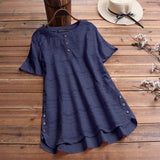 Blouse Texturée à Boutons – Maia