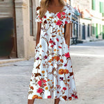 Camélia | Robe Florale Fluide à Coupe Flatteuse