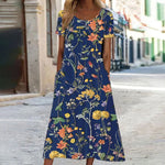 Camélia | Robe Florale Fluide à Coupe Flatteuse