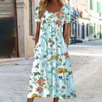 Camélia | Robe Florale Fluide à Coupe Flatteuse