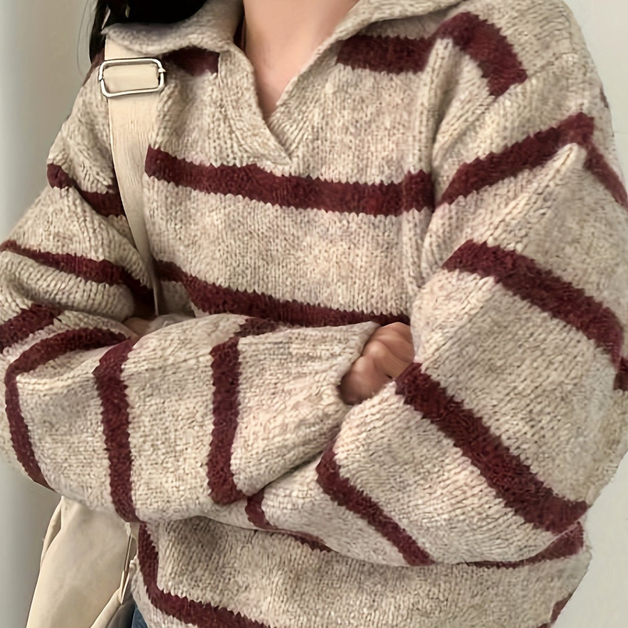 Pull Rayé à Col – Solange