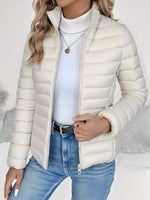 Doudoune Courte Col Montant - Capucine - Creme