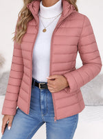 Doudoune Courte Col Montant - Capucine - Rose
