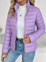 Doudoune Courte Col Montant - Capucine - Violet