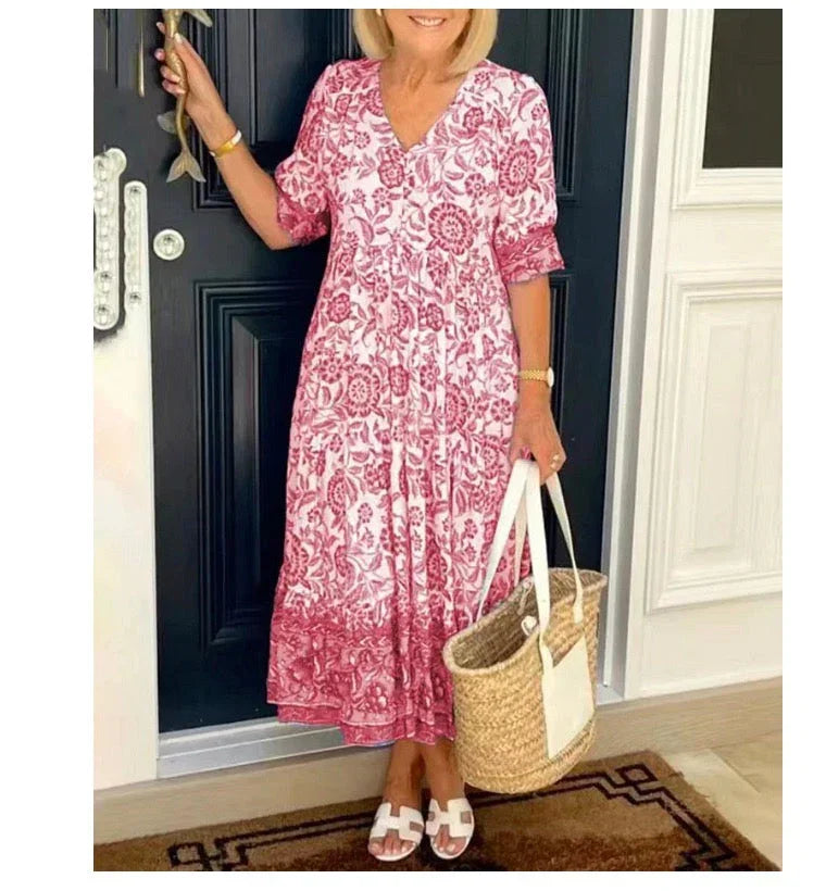 Robe Imprimée Midi – Sabine