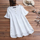 Blouse Texturée à Boutons – Maia