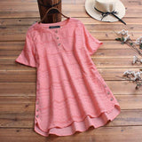 Blouse Texturée à Boutons – Maia