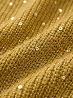 Lison | Gilet oversize en maille à boutons dorés